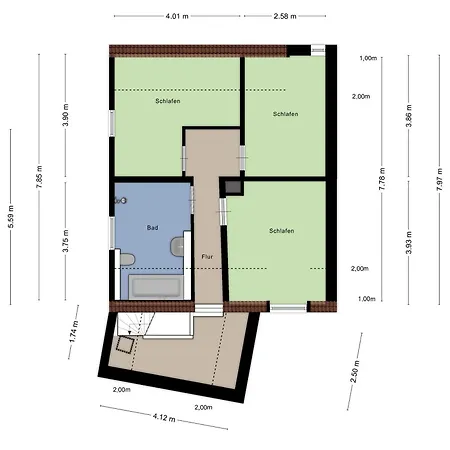 Zentral Gelegen In - 4 Schlafzimmer- Bis Zu 7 Personen Apartmán *